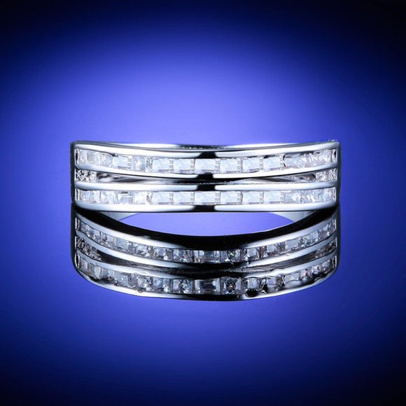 💎Trendy Tiny Round Gems Zircon Double Layer Fashion Rings for Women, INDN8086 - Picture 3 of 7